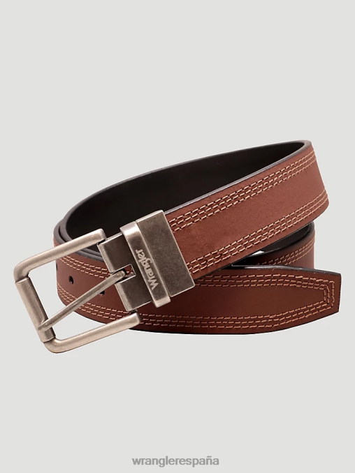 Wrangler accesorios coñac (lw10528) hombres cartera plegable con parche de metal BDR0J708