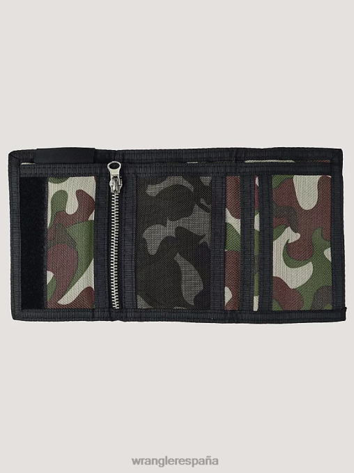 Wrangler accesorios negro/camuflaje (112322141) hombres cartera atg de lona con diseño de camuflaje BDR0J710