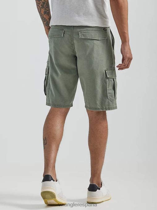 Wrangler ropa abeto (112330393) hombres short cargo de sarga flexible BDR0J550