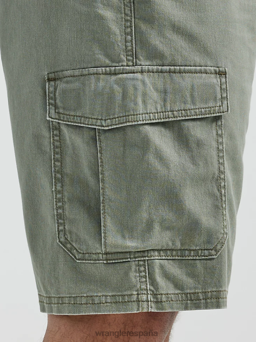 Wrangler ropa abeto (112330393) hombres short cargo de sarga flexible BDR0J550