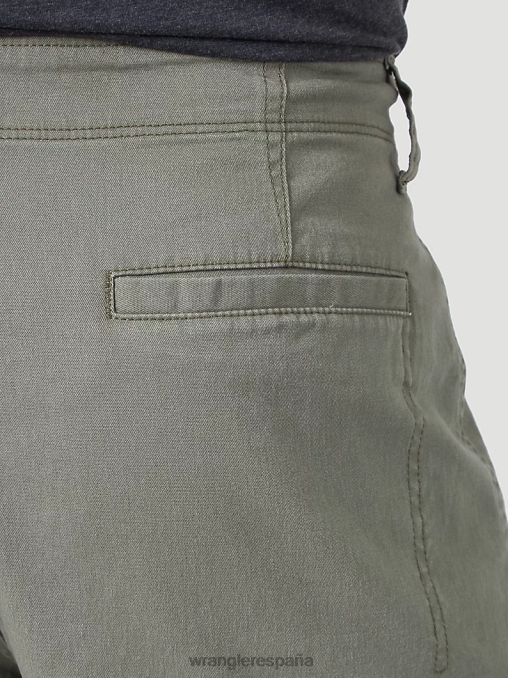 Wrangler ropa aceituna polvorienta (10zm6acdo) hombres pantalones cortos cargo elásticos auténticos BDR0J556