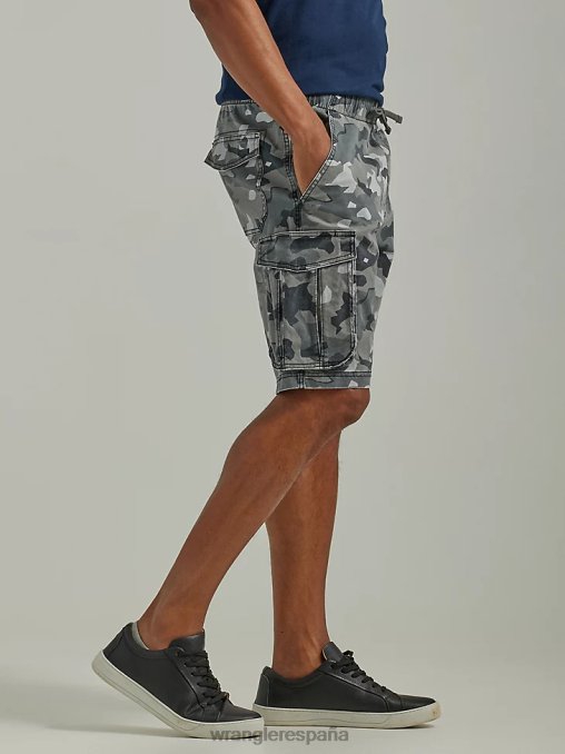 Wrangler ropa camuflaje monumento (112336239) hombres pantalón corto tipo cargo con cordón elástico y libre de estirar BDR0J554