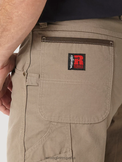 Wrangler ropa caqui oscuro (3w320dk) hombres riggs ropa de trabajo carpintero corto BDR0J544