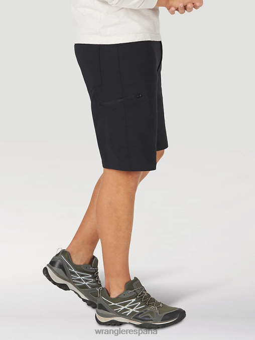 Wrangler ropa negro (10zm980bl) hombres pantalón corto cargo con cintura cómoda Authentics BDR0J571