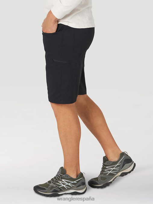 Wrangler ropa negro (10zm980bl) hombres pantalón corto cargo con cintura cómoda Authentics BDR0J571