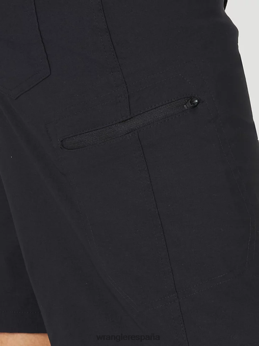 Wrangler ropa negro (10zm980bl) hombres pantalón corto cargo con cintura cómoda Authentics BDR0J571