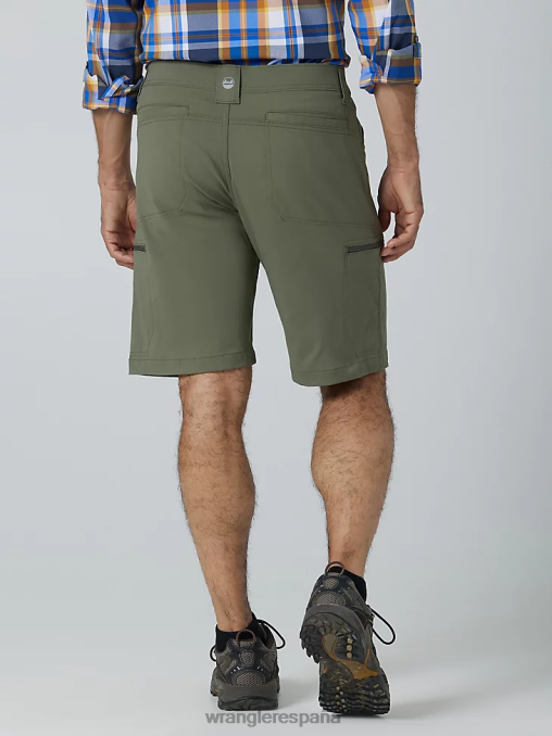 Wrangler ropa oliva polvoriento (112336155) hombres pantalón corto utilitario de rendimiento para exteriores BDR0J606