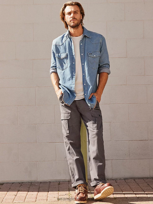 Wrangler ropa antricita (70abwah) hombres pantalón cargo flexible de ajuste relajado premium de cinco estrellas BDR0J222