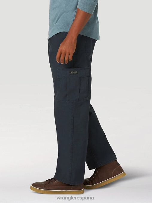 Wrangler ropa azul marino (70ab0nv) hombres pantalón cargo flexible de ajuste relajado premium de cinco estrellas BDR0J224