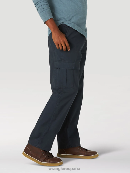 Wrangler ropa azul marino (70ab0nv) hombres pantalón cargo flexible de ajuste relajado premium de cinco estrellas BDR0J224