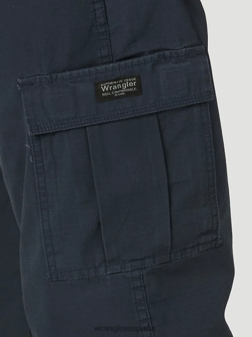 Wrangler ropa azul marino (70ab0nv) hombres pantalón cargo flexible de ajuste relajado premium de cinco estrellas BDR0J224