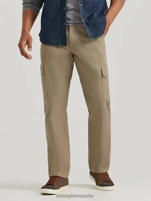 Wrangler ropa caqui británico (10zm6lgbh) hombres pantalones cargo relajados auténticos BDR0J244