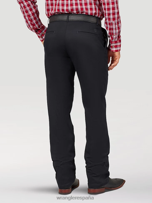 Wrangler ropa negro (00097bk) hombres pantalones casuales con frente plisado y ajuste relajado BDR0J261