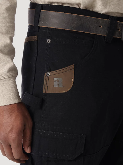 Wrangler ropa negro (3w065bl) hombres Pantalón Ranger de tejido antidesgarro con forro de ropa de trabajo Riggs BDR0J679