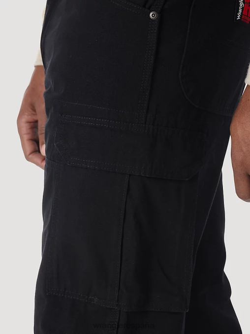 Wrangler ropa negro (3w065bl) hombres Pantalón Ranger de tejido antidesgarro con forro de ropa de trabajo Riggs BDR0J679