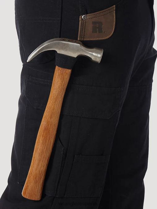 Wrangler ropa negro (3w065bl) hombres Pantalón Ranger de tejido antidesgarro con forro de ropa de trabajo Riggs BDR0J679
