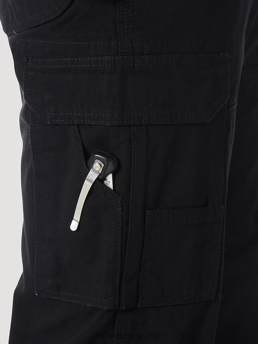 Wrangler ropa negro (3w065bl) hombres Pantalón Ranger de tejido antidesgarro con forro de ropa de trabajo Riggs BDR0J679