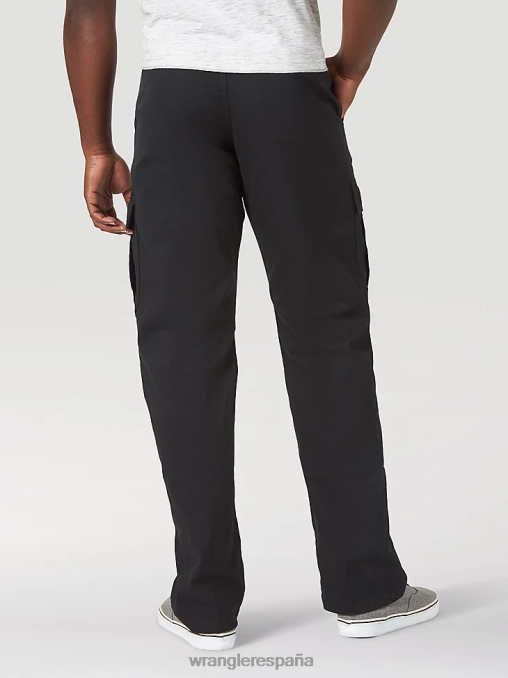Wrangler ropa negro (70abwbl) hombres pantalón cargo flexible de ajuste relajado premium de cinco estrellas BDR0J218