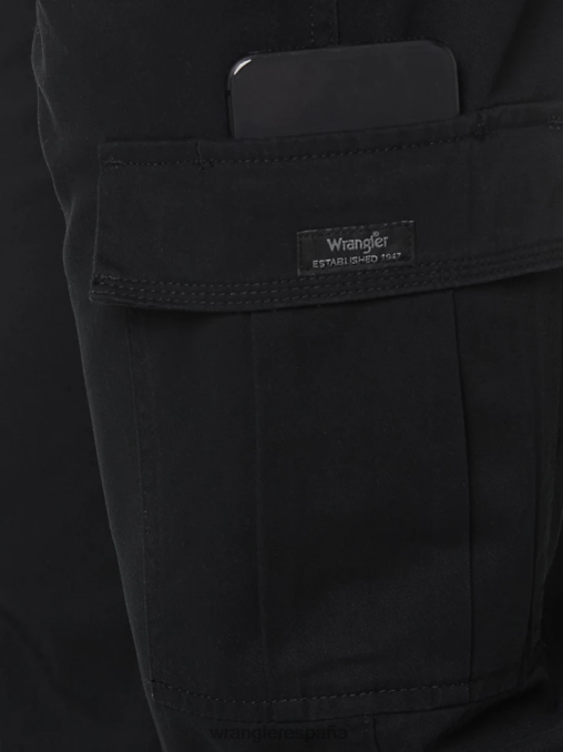 Wrangler ropa negro (70lewbl) hombres pantalón cargo de sarga heredado BDR0J248