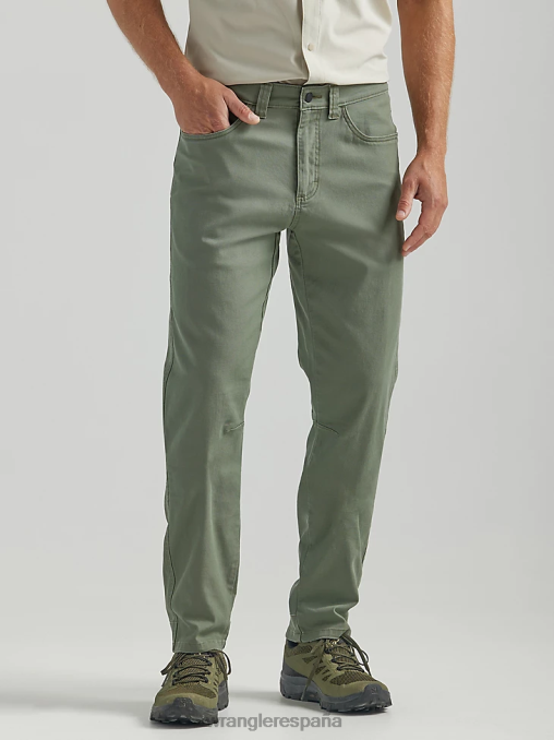 Wrangler ropa oliva polvoriento (112331043) hombres pantalón atg de cinco bolsillos BDR0J637
