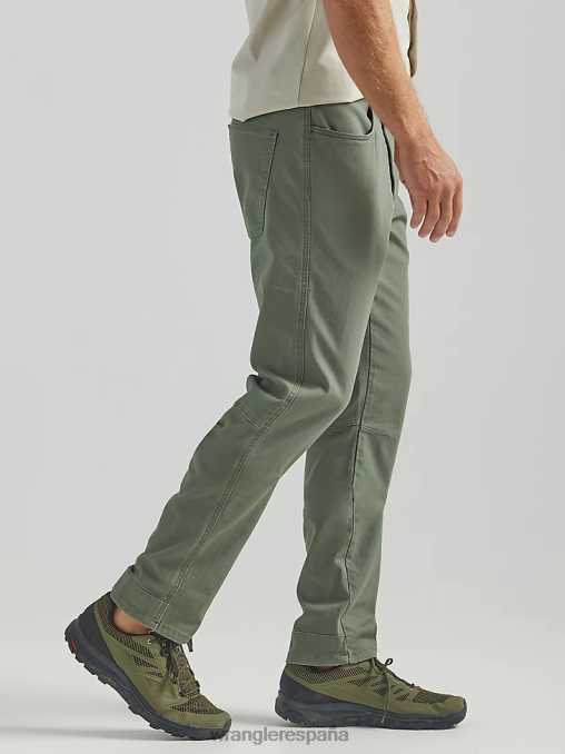 Wrangler ropa oliva polvoriento (112331043) hombres pantalón atg de cinco bolsillos BDR0J637
