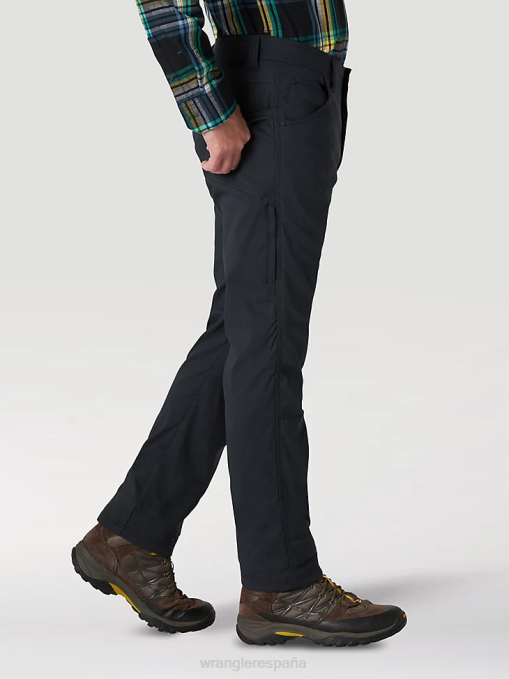 ropa musgo (31100ms) hombres Wrangler pantalón de lona con pernera recta y corte regular resistente BDR0J650