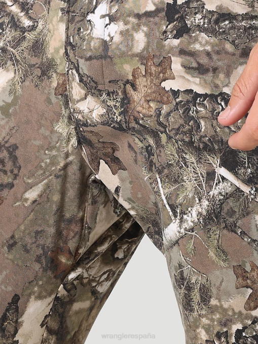 ropa musgo (31100ms) hombres Wrangler pantalón de lona con pernera recta y corte regular resistente BDR0J650