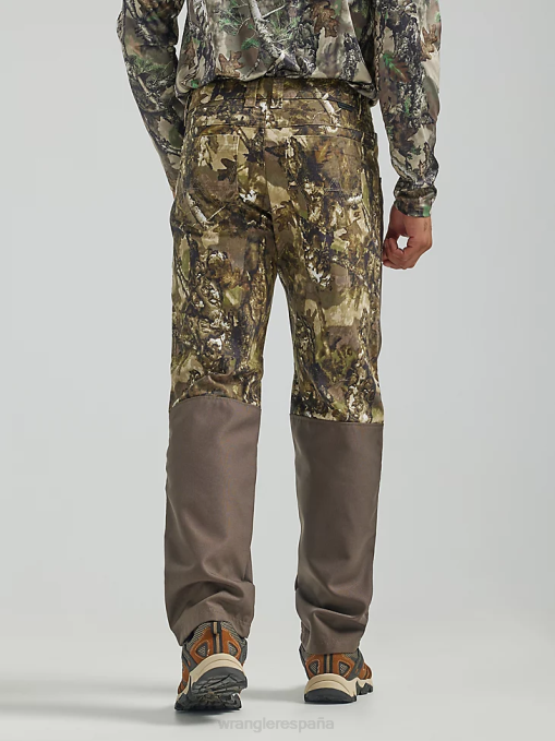 ropa musgo (31100ms) hombres Wrangler pantalón de lona con pernera recta y corte regular resistente BDR0J650