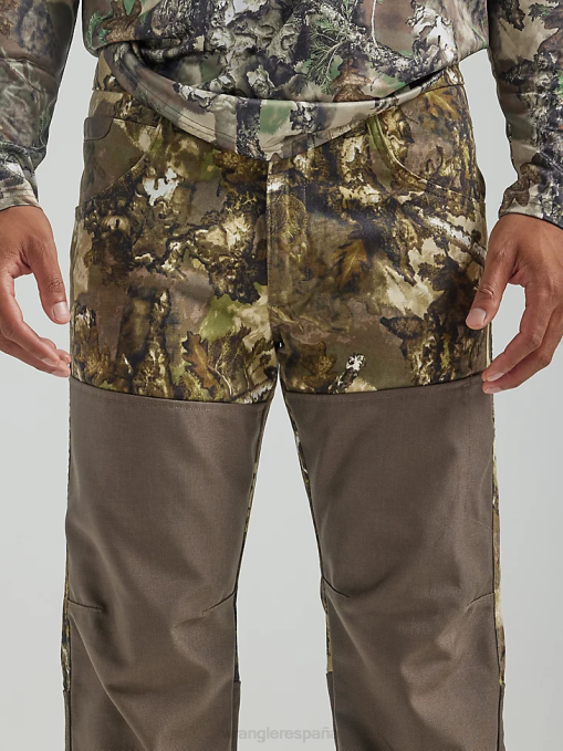 ropa musgo (31100ms) hombres Wrangler pantalón de lona con pernera recta y corte regular resistente BDR0J650