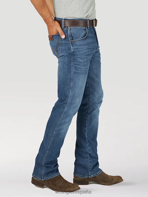 Wrangler ropa cielo nocturno (1077mwzns) hombres jeans retro con corte tipo bota y corte slim BDR0J6