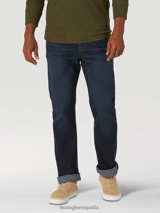 Wrangler ropa cobalto oscuro (92sswdb) hombres jeans rectos ajustados premium de cinco estrellas BDR0J160