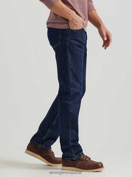 Wrangler ropa enjuague de medianoche (96501mr) hombres jeans de corte regular de denim premium de cinco estrellas BDR0J93