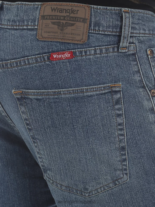 Wrangler ropa lápida sepulcral (95fxvts) hombres jeans de corte recto con flexión de mezclilla premium de cinco estrellas para mayor comodidad BDR0J193