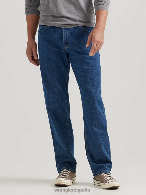 Wrangler ropa lavado a la piedra oscuro (10zm200dx) hombres Authentics jeans flexibles de ajuste relajado BDR0J102