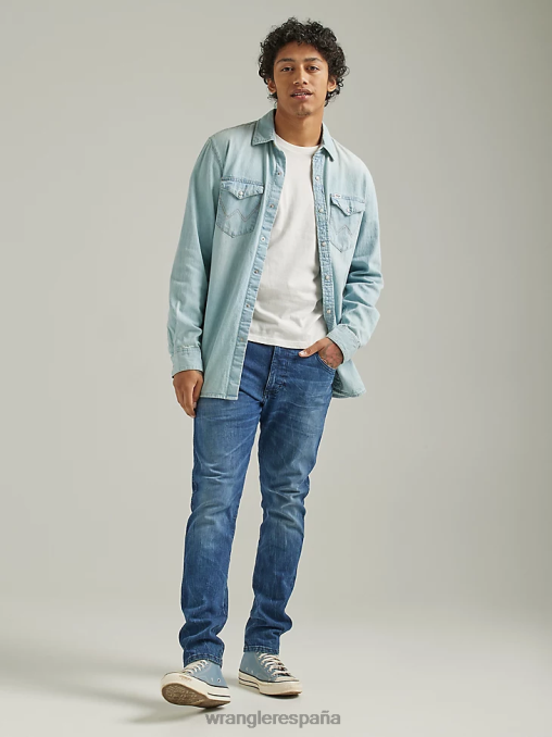 Wrangler ropa lavado claro rasgado (112335468) hombres vaqueros holgados Heritage Redding BDR0J185