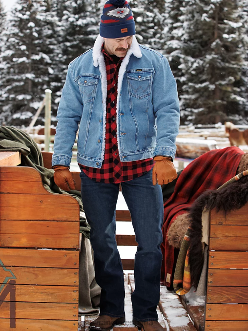 Wrangler ropa madera (112323402) hombres jeans retro con corte tipo bota y corte slim BDR0J10