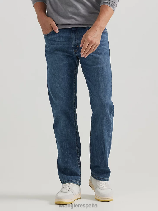 Wrangler ropa océano azul (10zm1csbn) hombres Vaqueros auténticos de ajuste regular y cintura cómoda BDR0J204