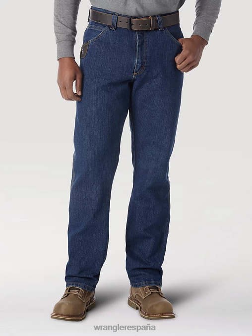 Wrangler ropa piedra media (3wac5ms) hombres Vaqueros de cinco bolsillos con comodidad avanzada y ropa de trabajo Riggs BDR0J669