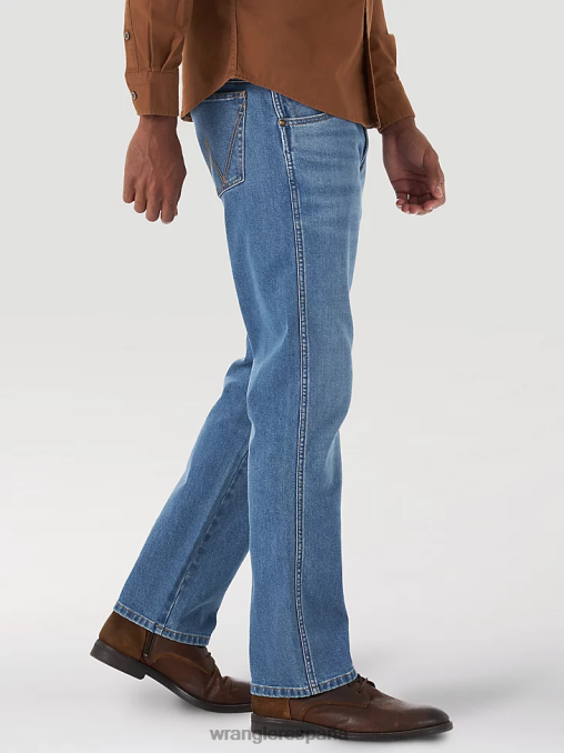 Wrangler ropa trama (mgw88al) hombres Vaqueros ajustados y rectos con diseño flexible para cualquier clima BDR0J177
