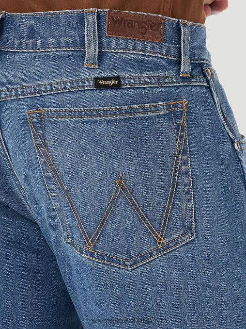 Wrangler ropa trama (mgw88al) hombres Vaqueros ajustados y rectos con diseño flexible para cualquier clima BDR0J177