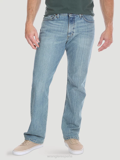 ropa azul tiza (10zm1csch) hombres Wrangler Vaqueros auténticos de ajuste regular y cintura cómoda BDR0J206