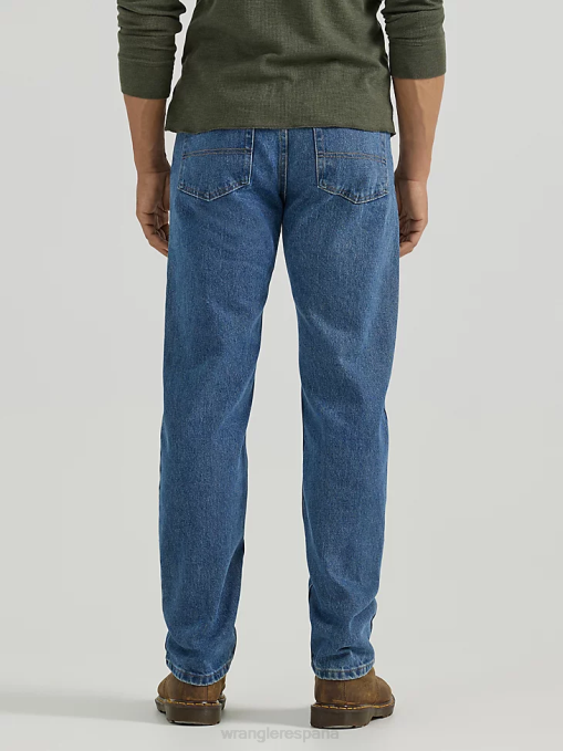 ropa lavado a la piedra oscuro (10zm100sw) hombres Wrangler Vaqueros Authentics de corte regular de algodón BDR0J153