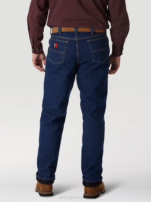 ropa índigo antiguo (3w055th) hombres Wrangler Vaqueros de cinco bolsillos con forro acolchado y ropa de trabajo Riggs BDR0J191
