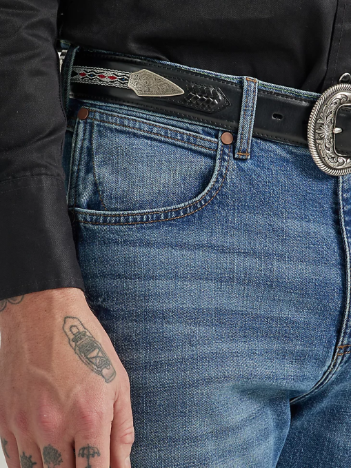 ropa normanda (112332244) hombres Wrangler jeans retro ajustados con pernera recta BDR0J23