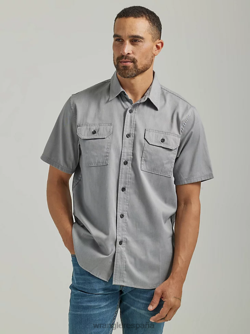 Wrangler ropa Brezo de piel de tiburón (112330793) hombres camisa épica de sarga suave y flexible BDR0J356
