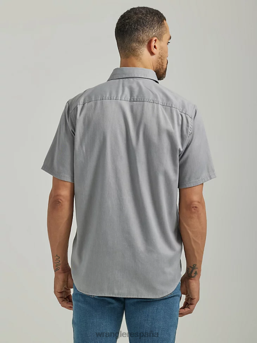 Wrangler ropa Brezo de piel de tiburón (112330793) hombres camisa épica de sarga suave y flexible BDR0J356