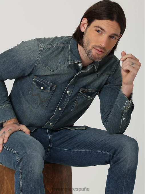 Wrangler ropa arcilla lavada (112319084) hombres camisa de trabajo patrimonial BDR0J476