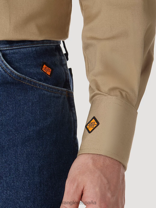 Wrangler ropa azul marino/negro (fr123bl) hombres camisa a cuadros occidental de manga larga resistente al fuego fr BDR0J500