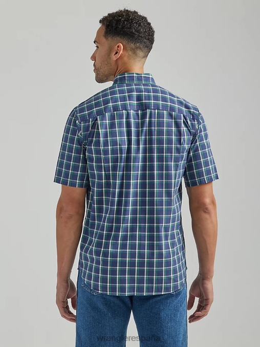Wrangler ropa azul océano verde (112325151) hombres camisa de trabajo a cuadros riggs workwear BDR0J671
