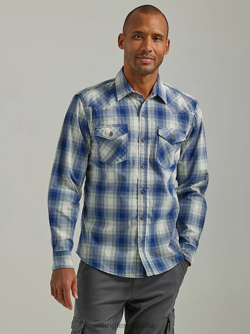 Wrangler ropa bahia de navagio 112330909 hombres camisa a cuadros con lavado vaquero BDR0J415 BDR0J415 Un ajuste clasico Wrangler Espana Wrangler ropa lleva tu mirada a un nivel completamente nuevo